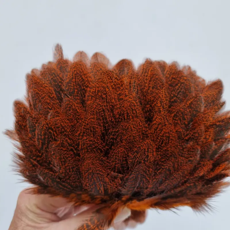 Whiting Coq de Leon Hen Saddle in Speckled Orange-5